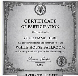 Silver certificate of participation